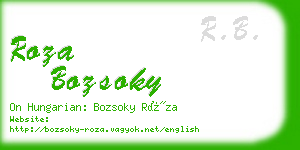 roza bozsoky business card